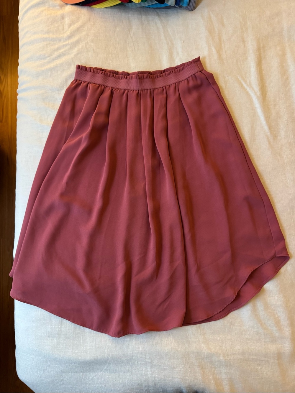 LOFT Dusty Rose Pleated Skirt